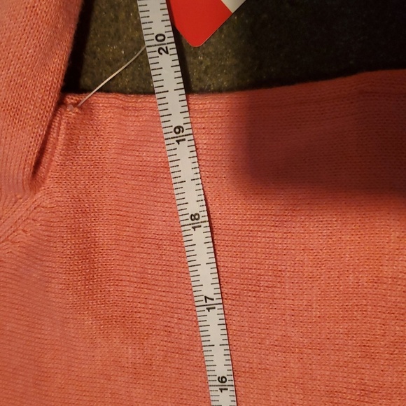 Vince Camuto Vneck Ocean Coral Collared Long Slv‎ Sz. XS Sweater - Picture 13 of 15